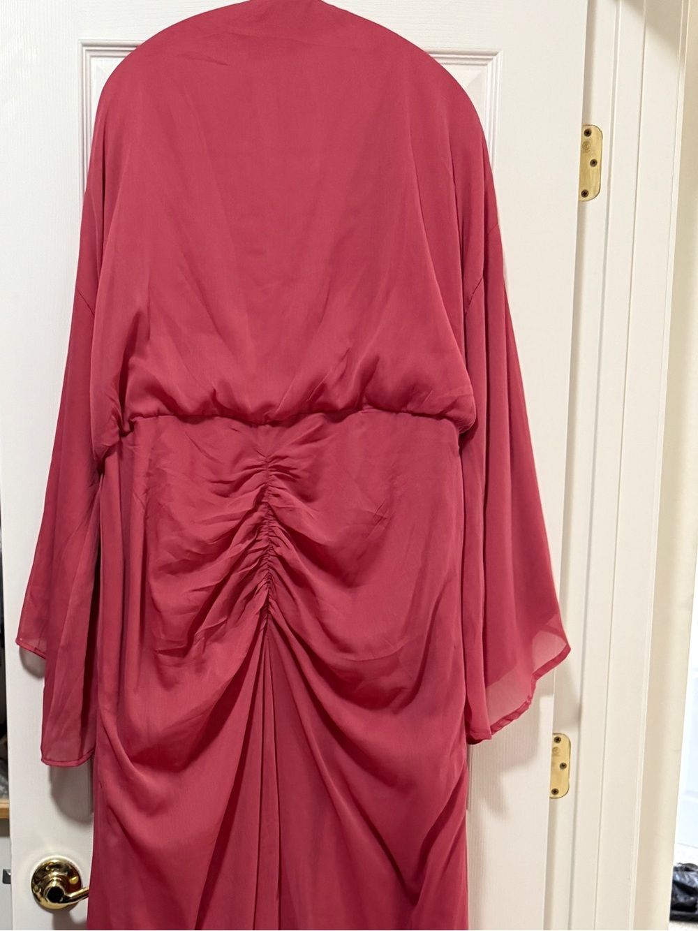 ASOS Rose Mauve Ruched-Back Maxi Dress